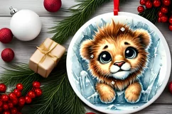 Round Christmas Ornament Sublimation|Clipart Product Image 2