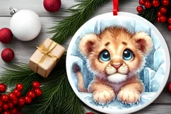 Round Christmas Ornament Sublimation|Clipart Product Image 2