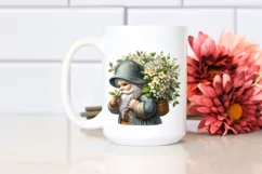 Detailed Gnome Carrying Jasmine Bouquet | Clipart Product Image 2
