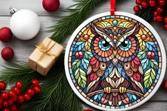Round Christmas Ornament Sublimation|Clipart Product Image 1