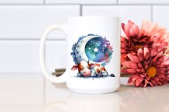 Colorful Sleeping Moon Clipart Product Image 2