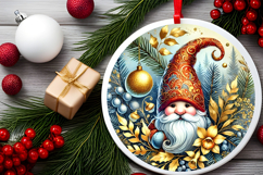 Round Christmass Ornament PNG Product Image 2