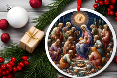 Round Christmass Ornament PNG Product Image 2
