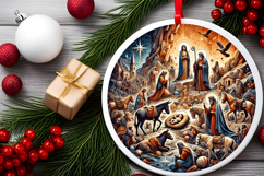 Round Christmass Ornament PNG Product Image 2