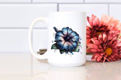 Detailed Glossy Petunia Watercolor Splash Like Clipart Product Image 2