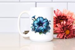 Detailed Glossy Petunia Watercolor Splash Like Clipart Product Image 2