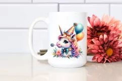 Colorful Baby Unicorn PNG Product Image 2