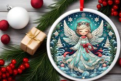 Round Christmas Ornament Sublimation|Clipart Product Image 2