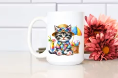 Beachwear Baby Cat Watercolor Product Image 2