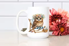 Young Owl Beach Chair Clipart Product Image 2