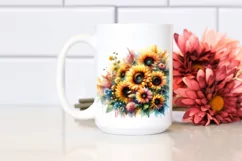Watercolor with Sunflowers, Transparent PNG Product Image 2