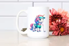 Colorful Baby Unicorn PNG Product Image 2