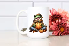 Funny Frog Pumpkin Tongue Clipart Product Image 2