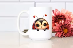 Colorful Baby Ladybug with Big Eyes | Sublimation | Clipart Product Image 2