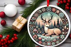 Round Christmass Ornament PNG Product Image 2