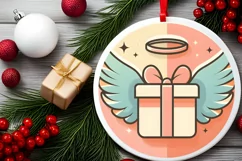 Round Christmas Ornament Sublimation|Clipart Product Image 1