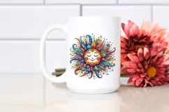 Colorful Sun Watercolor Cute Baby Fox Clipart Product Image 2