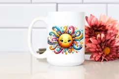 Colorful Sun Watercolor Cute Baby Fox Clipart Product Image 2