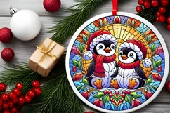 Round Christmas Ornament Sublimation|Clipart Product Image 1