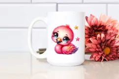 Colorful Baby Flamingo Clipart Product Image 2
