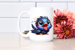Colorful Cartoon Starling Clipart Product Image 2