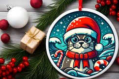 Round Christmas Ornament Sublimation|Clipart Product Image 2