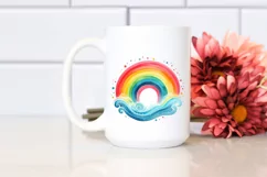Colorful Simple Watercolor Rainbow Clipart Product Image 2