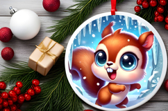 Round Christmass Ornament PNG Product Image 2