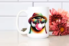 Quirky Penguin Portrait with Hat and Sunglasses Chewing Gum Product Image 2