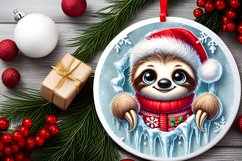 Round Christmas Ornament Sublimation|Clipart Product Image 1