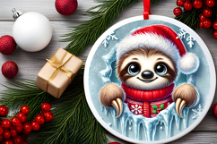 Round Christmass Ornament PNG Product Image 2