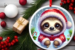 Round Christmas Ornament Sublimation|Clipart Product Image 2