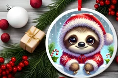 Round Christmas Ornament Sublimation|Clipart Product Image 2
