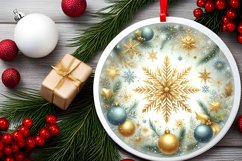 Round Christmas Ornament Sublimation|Clipart Product Image 2