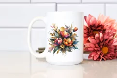 Vibrant Watercolor Bouquet Gold Foil Product Image 2