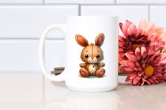 Smiling Cute Baby Old Plush Bunny Clipart Product Image 2