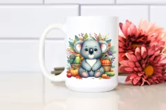 Baby Koala Sitting with Autumn Vegetables | Sublimation | Product Image 2