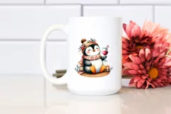 Funny Penguin Of Wine Clipart Product Image 2