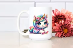 Cute Baby Unicorn Wearing Beach Towel | Sublimation | Product Image 2