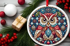 Round Christmas Ornament Sublimation|Clipart Product Image 2