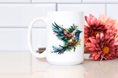 Vibrant Bird with Flowers, PNG Product Image 2