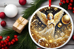 Round Christmass Ornament PNG Product Image 2