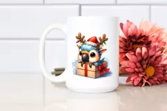 Cool Macaw with Reindeer Horns PNG Product Image 2