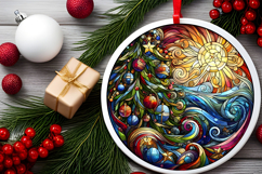 Round Christmass Ornament PNG Product Image 2