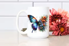 Vibrant Butterfly Flowers | Sublimation Clipart Product Image 2