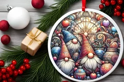 Round Christmas Ornament Sublimation|Clipart Product Image 2