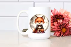 Cute Baby Fox, Washed Watercolor PNG Product Image 1