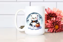 Cute Baby Polar Bear Halloween PNG Product Image 2