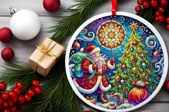 Round Christmass Ornament PNG Product Image 2