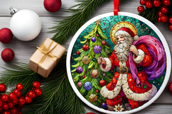 Round Christmass Ornament PNG Product Image 2